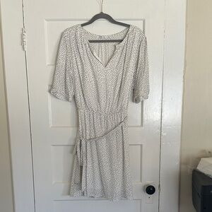 White Polka Dot Dress (knee-length)